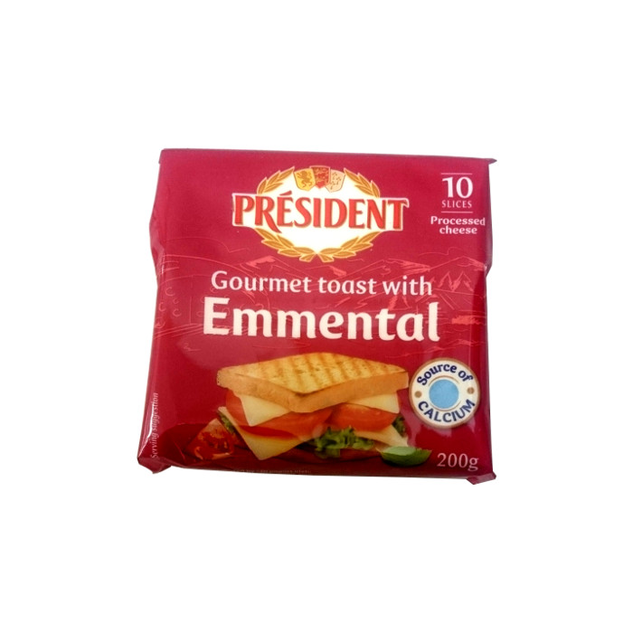 FROMAGE PRÉSIDENT  GOURMET TOAST WHITH EMMENTAL 200G