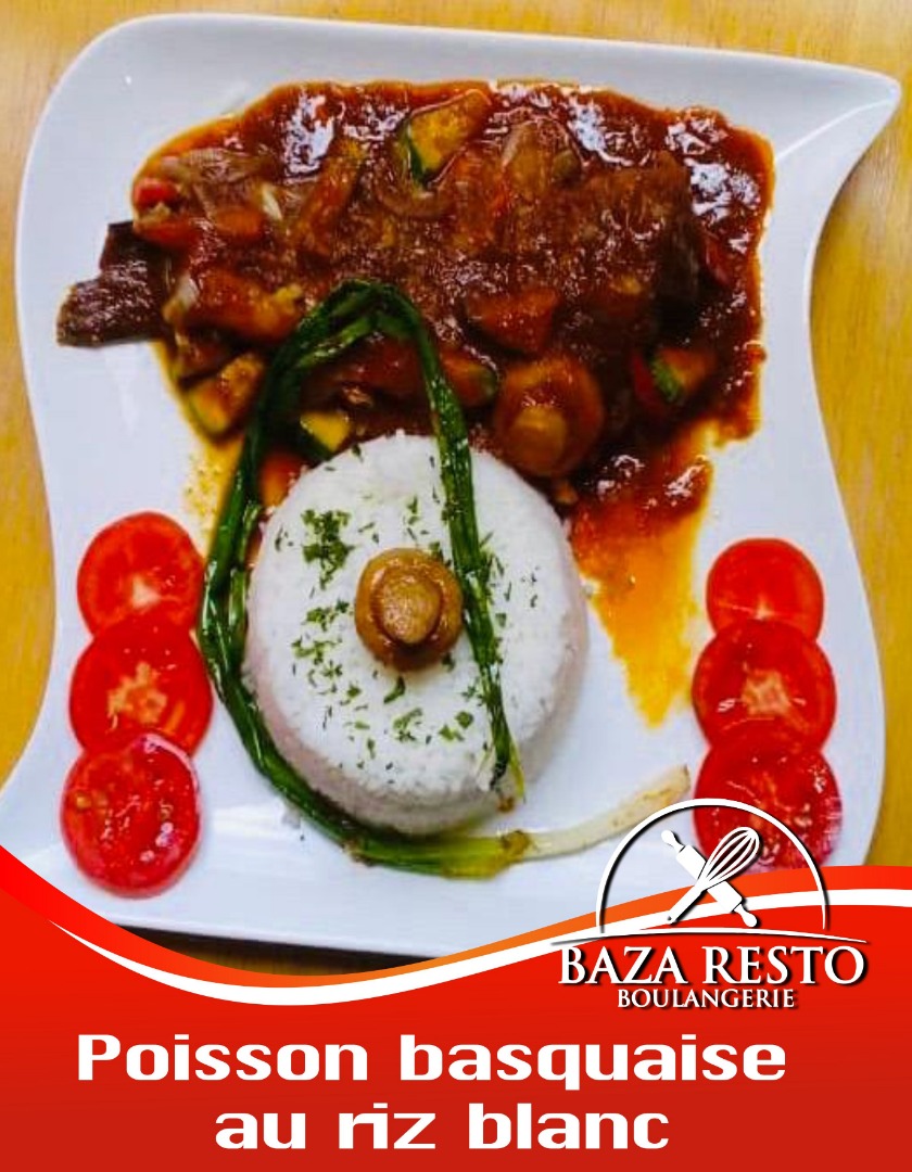 Dorade a la basquaise au Riz blanc