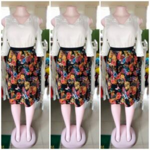 Jupe fleurie et corsage