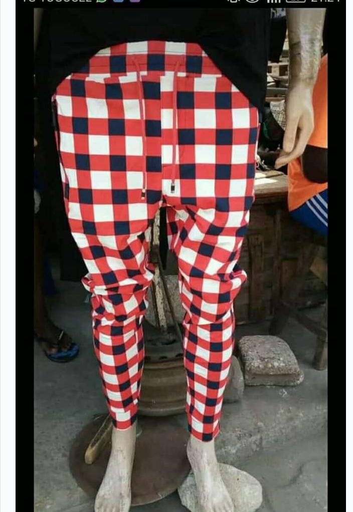 Pantalon carrelé pour hommes