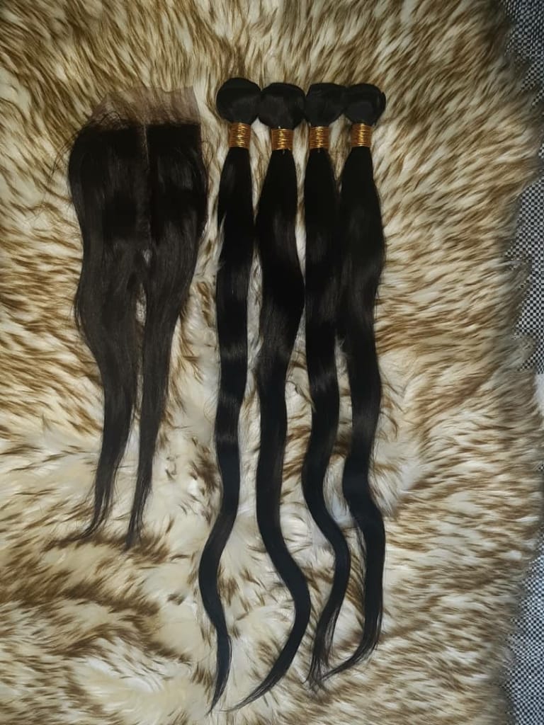 Tissage brésilienne long avec closure