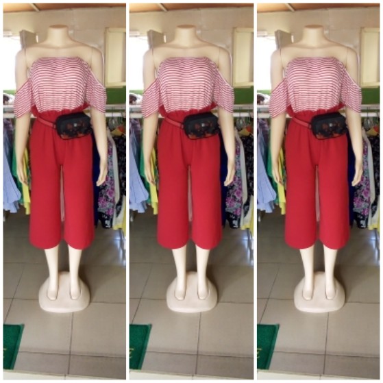 Trois quart rouge et corsage +porte monnaie