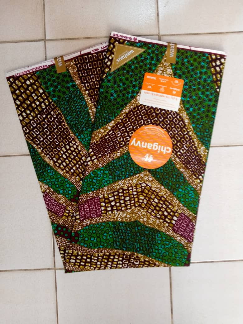 Pagne chiganvi vert-café