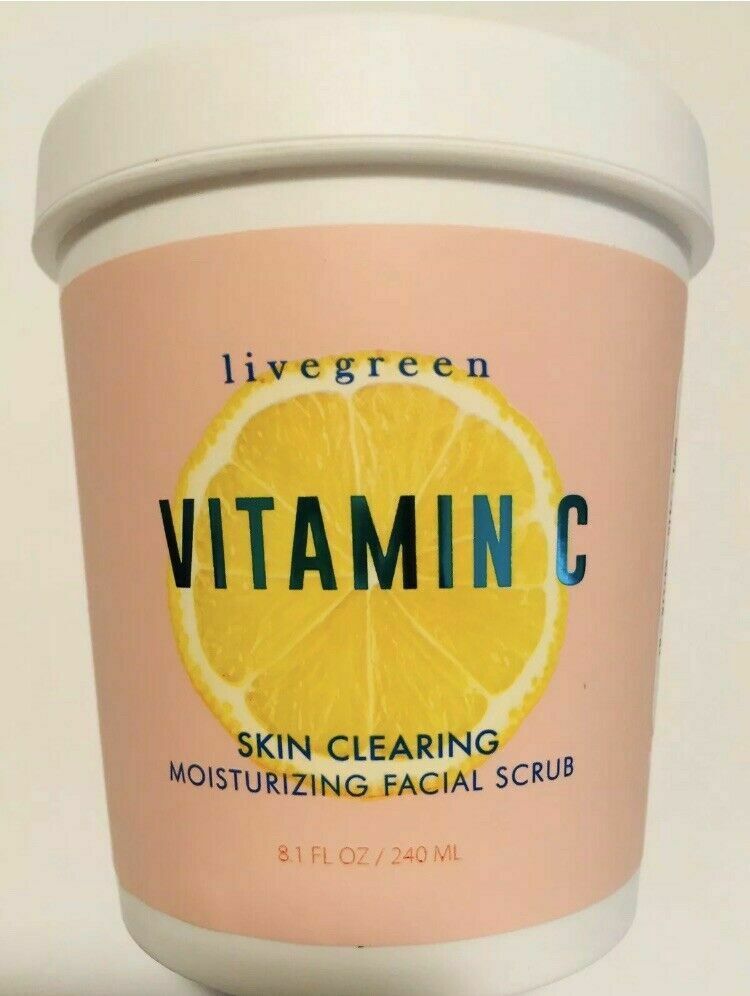 Live Green Vitamin C Skin Clearing Moisturizing Facial Scrub, 8 Oz.