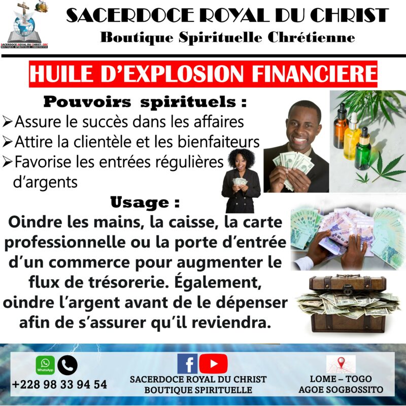 HUILE D'EXPLOSION FINANCIÈRE