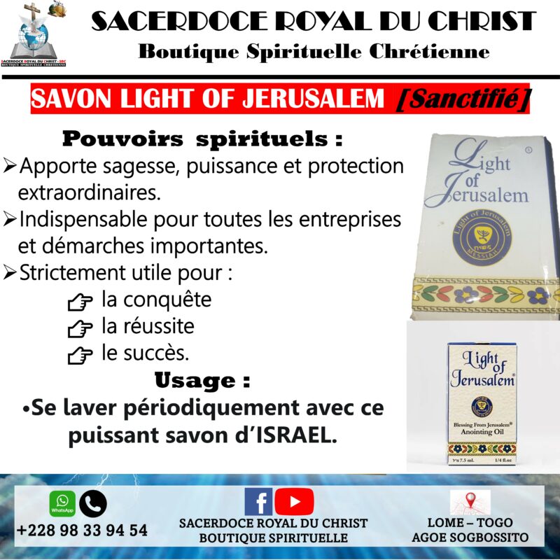 SAVON LIGHT OF JERUSALEM [Sanctifié]
