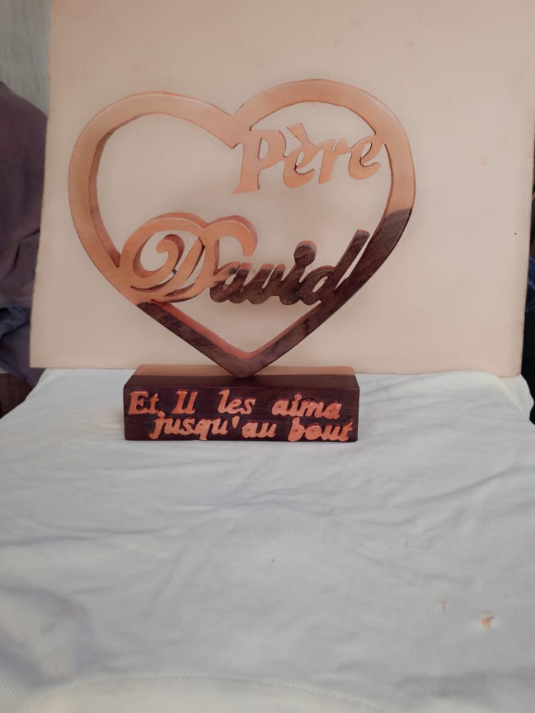 Œuvre d'Art Petit Cœur deux ton