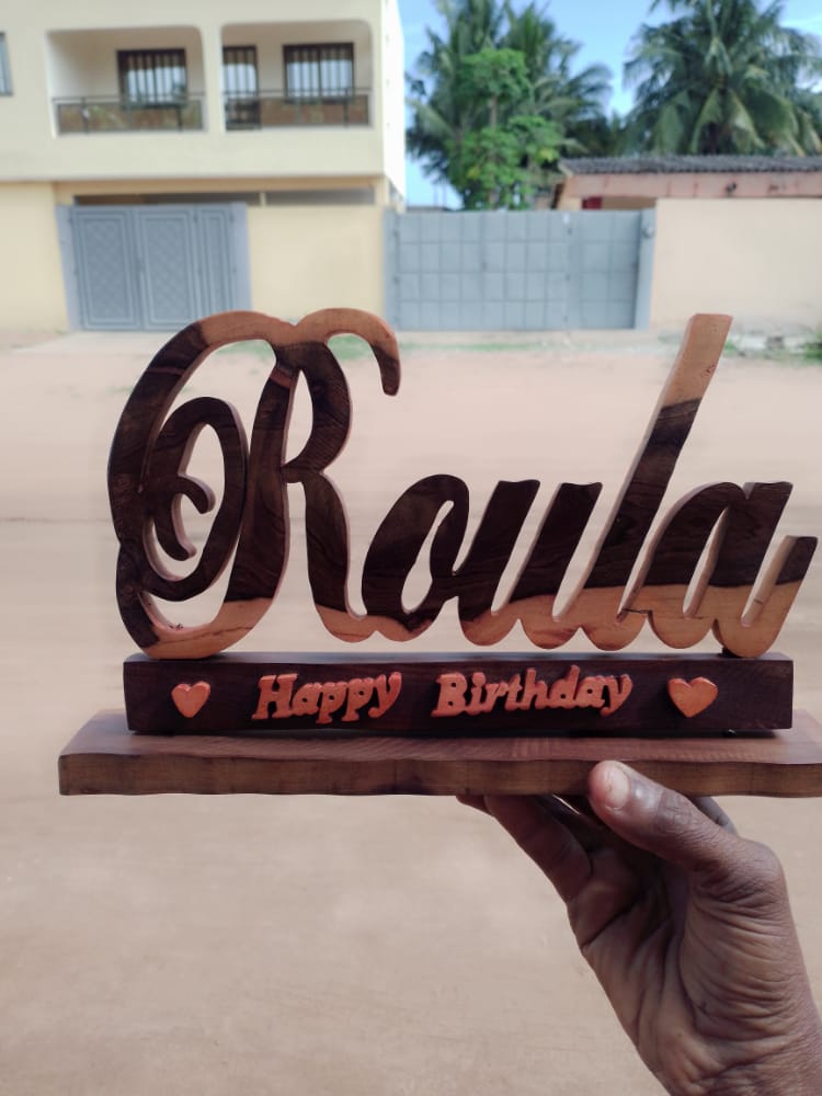 Œuvre d'Art d'Anniversaire sur Planche deux don