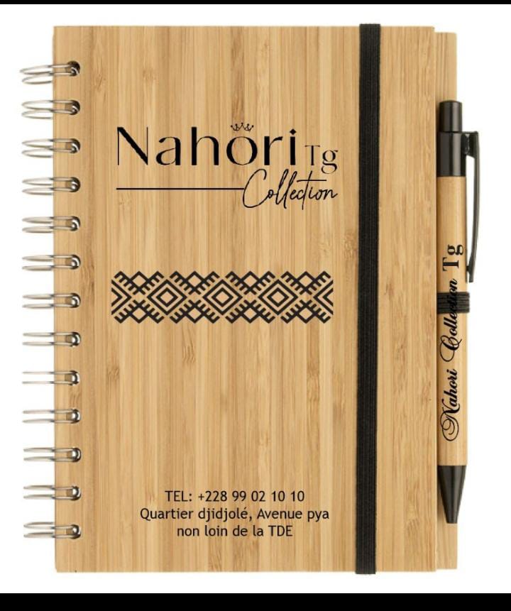 Bloc note + Bic Personnalisé en Bois