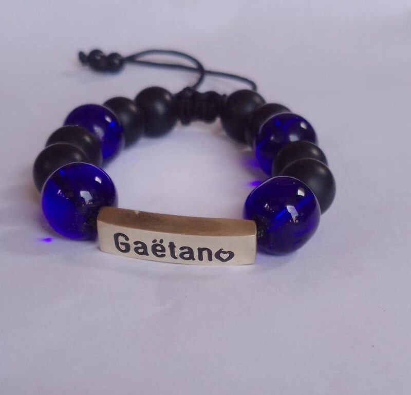 BRACELET DE NOM MEDAILLE EN OR POUR HOMME