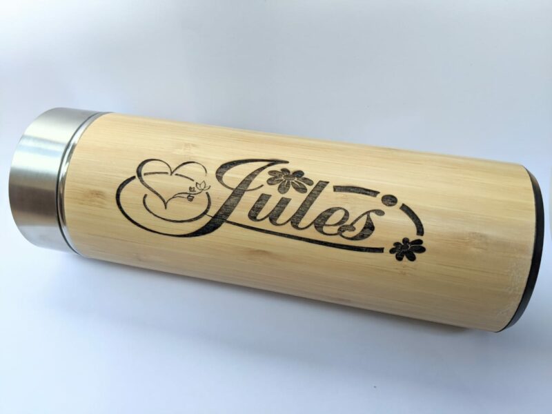 Gourde de nom personnalisé en bois