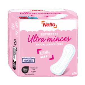 SERVIETTES ULTRA MINCES NORMAL HYPOA NETTO