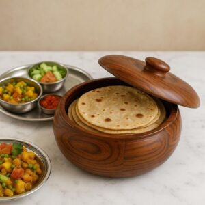 ASSIETTE EN BOIS AVEC COUVERCLE PETITE BOITE