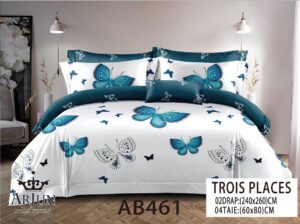 DRAPS 3 PLACES BLEU SMOOTHIE