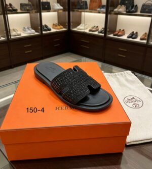 SANDALE HERMES OBSIDIENNE EN CARTON