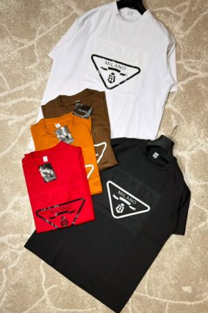 T-SHIRT OVERSIZE COL ROND AVEC TRIANGLE