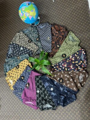 CHEMISE IMPRIMEE MANCHE COURTE STYLE LUXE VOYAGEUR