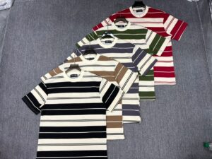 T-SHIRT COL ROND OVERSIZE RAYE