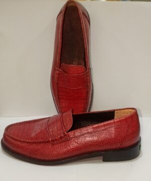 CHAUSSURE MOCASSIN IMPRIMÉ CROCRO BORDEAUX