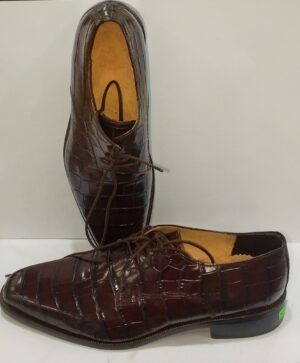 CHAUSSURE DERBY CROCODILE CAFE