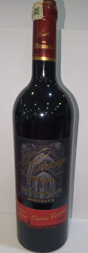 ROUGE BORDEAUX HERITAGE DE MENUTS PREMIUM GRANDE CUVEE MERLOT CABERNET