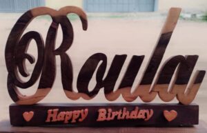 Œuvre d'Art d'Anniversaire sur Planche deux don