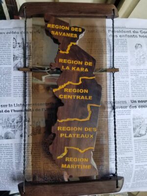 CARTE DU TOGO EN BOIS