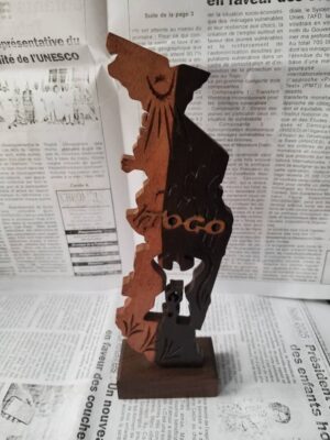 CARTE DU TOGO SCULPTEE EN 3D