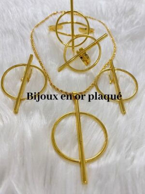 ENSEMBLE DE BIJOUX EN OR PLAQUE