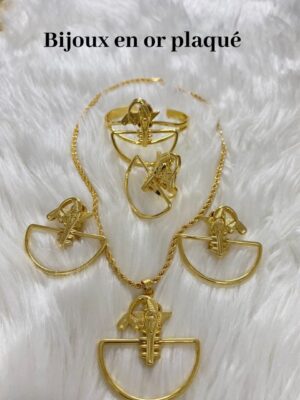 ENSEMBLE BIJOUX EN OR PLAQUE