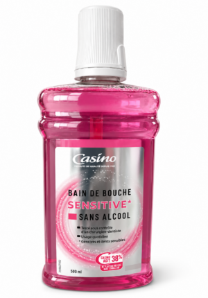BAIN DE BOUCHE 500ML CASINO ANTIPLAQUE AU FLUOR