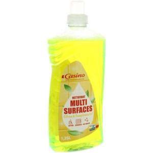 NETTOYANT MULTI SURFACES CITRON ET PAMPLEMOUSSE CASINO 1.25L
