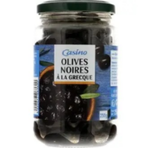 OLIVES NOIRES A LA GRECQUE CASINO 250G