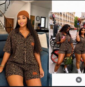 ENSEMBLE LEOPARD CHEMISE OVERSIZE+SHORT