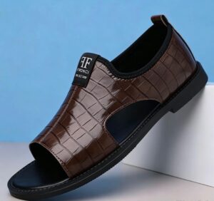 SANDALE CROCO MARRON