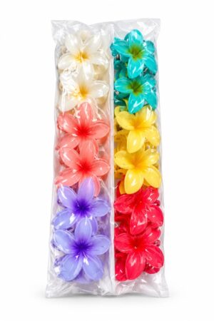 PINCE A CHEVEUX  EN FORME DE FLEURS MULTICOLORES