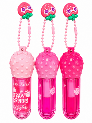 GLOSS FRAISE AVEC CHAINETTE