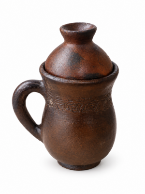 CRUCHE EN ARGILE AVEC COURVERCLE